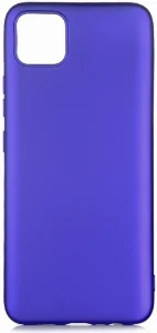 Realme C11 Kılıf İnce Mat Esnek Silikon - Saks Mavi