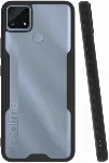 Realme C25 Kılıf Renkli Silikon Kamera Lens Korumalı Şeffaf Parfe Kapak - Siyah