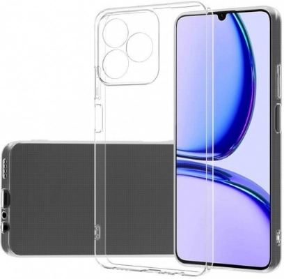 Realme C53 Kılıf Kamera Korumalı Esnek Silikon Kapak - Şeffaf