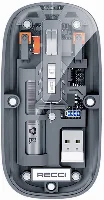 Recci RCS-M01 Space Capsule Serisi Multimod Kablosuz Şeffaf Tasarım Mouse - Gri