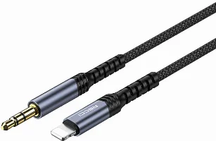 Recci RDS-A26 Lightning to 3.5mm AUX Audio Kablo - Gri