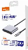 Recci RH05 Type-C to Type-C PD100W + HDMI 4K@30Hz + USB3.0 Bağlantı Özellikli 3in1 Hub - Gri