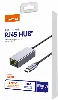 Recci RH10 RJ45 to Type-C Ethernet Dönüştürücü Kablo 100Mbps 80mm - Gri