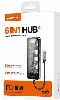 Recci RH17 Type-C to Type-C PD100W + USB3.0 + HDMI + Type-C + RJ45 Bağlantılı 6in1 Hub - Gri