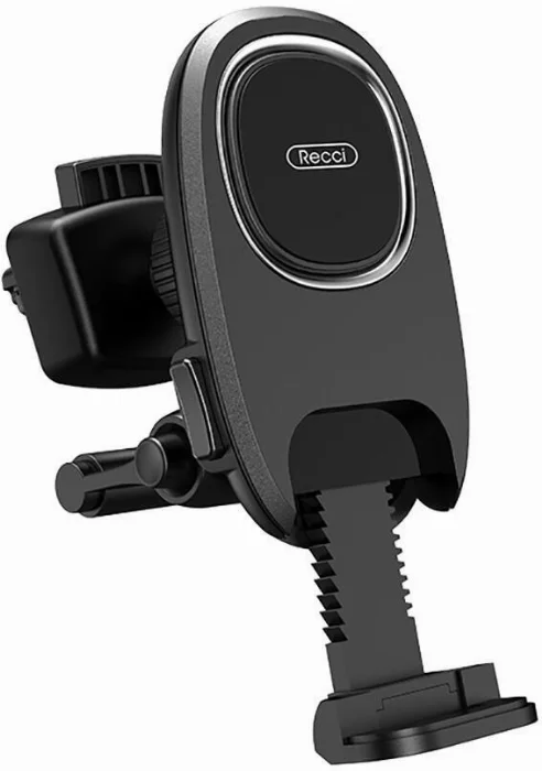 Recci RHO-C06 Magnetik Alt Destek Kolu Tasarımlı Araç Telefon Tutucu - Siyah