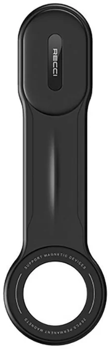Recci RHO-C40 Magnetik Magsafe Uyumlu Bükülebilen Eğimli ve Düz Zemin Araç Telefon Tutucu - Siyah