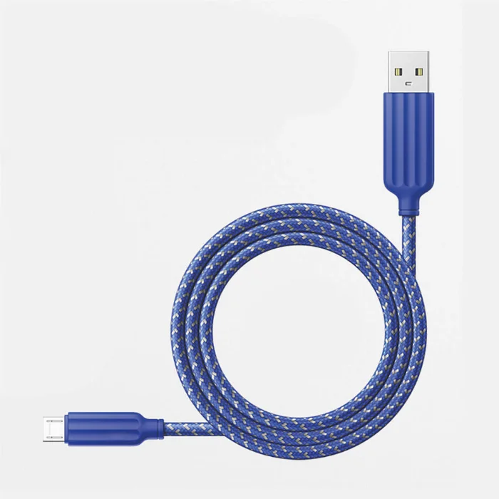 Recci RTC-N23M 2.4A Hızlı Şarj Özellikli Micro to USB-A Kablo 1M - Mavi