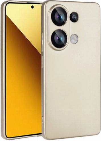 Redmi Note 13 Pro 4G Kılıf İnce Soft Mat Renkli Esnek Silikon Kapak - Gold