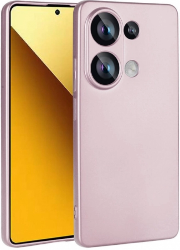 Redmi Note 13 Pro 4G Kılıf İnce Soft Mat Renkli Esnek Silikon Kapak - Rose Gold