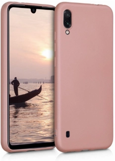 Samsung Galaxy A01 Kılıf İnce Soft Mat Renkli Esnek Silikon Kapak - Rose Gold