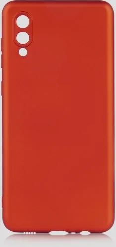 Samsung Galaxy A02 Kılıf İnce Mat Esnek Silikon - Kırmızı
