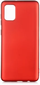 Samsung Galaxy A02s Kılıf İnce Mat Esnek Silikon - Kırmızı