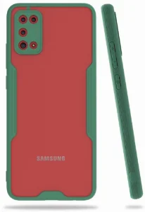 Samsung Galaxy A02s Kılıf Kamera Lens Korumalı Arkası Şeffaf Silikon Kapak - Yeşil