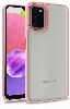 Samsung Galaxy A03s Kılıf Electro Silikon Renkli Flora Kapak - Rose Gold