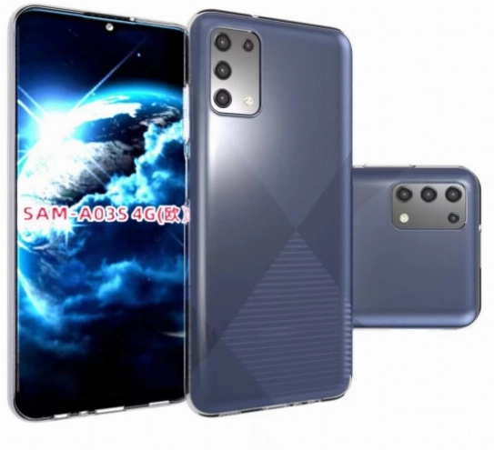 Samsung Galaxy A03s Kılıf Kamera Korumalı Esnek Silikon Kapak - Şeffaf