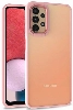 Samsung Galaxy A04s Kılıf Electro Silikon Renkli Flora Kapak - Rose Gold