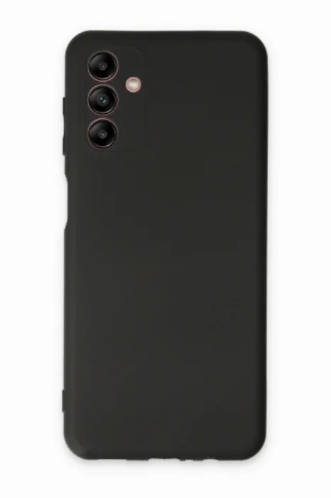 Samsung Galaxy A04s Kılıf First Silikon Mat Esnek Kamera Lens Korumalı - Siyah