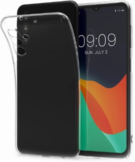 Samsung Galaxy A04s Kılıf Kamera Korumalı Esnek Silikon Kapak - Şeffaf