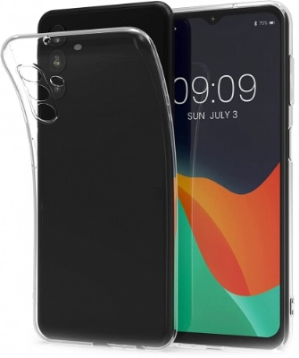 Samsung Galaxy A04s Kılıf Kamera Korumalı Esnek Silikon Kapak - Şeffaf