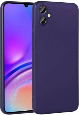 Samsung Galaxy A05 Kılıf İnce Soft Mat Renkli Esnek Silikon Kapak - Lacivert