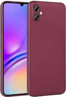 Samsung Galaxy A05 Kılıf İnce Soft Mat Renkli Esnek Silikon Kapak - Mürdüm