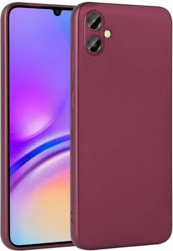 Samsung Galaxy A05 Kılıf İnce Soft Mat Renkli Esnek Silikon Kapak - Mürdüm