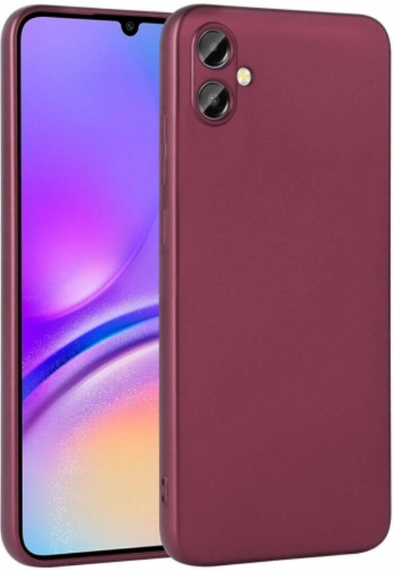 Samsung Galaxy A05 Kılıf İnce Soft Mat Renkli Esnek Silikon Kapak - Mürdüm