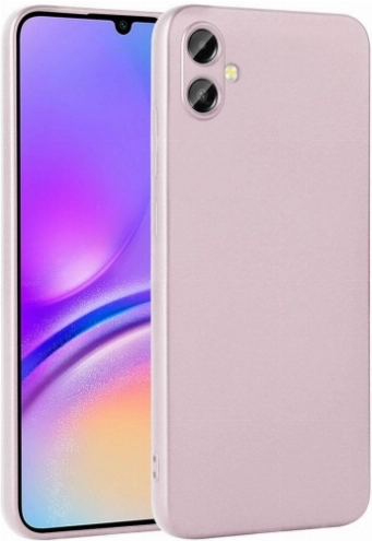 Samsung Galaxy A05 Kılıf İnce Soft Mat Renkli Esnek Silikon Kapak - Rose Gold