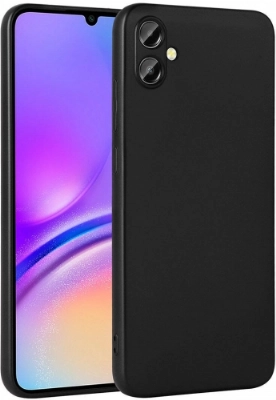 Samsung Galaxy A05 Kılıf İnce Soft Mat Renkli Esnek Silikon Kapak - Siyah