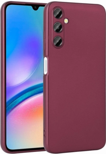 Samsung Galaxy A05s Kılıf İnce Soft Mat Renkli Esnek Silikon Kapak - Mürdüm