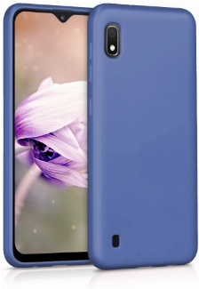 Samsung Galaxy A10 Kılıf İnce Soft Mat Renkli Esnek Silikon Kapak - Lacivert