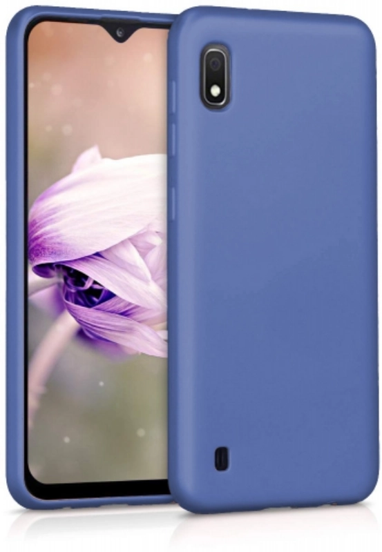 Samsung Galaxy A10 Kılıf İnce Soft Mat Renkli Esnek Silikon Kapak - Lacivert