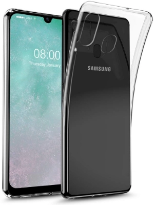 Samsung Galaxy A10s Kılıf Kamera Korumalı Esnek Silikon Kapak - Şeffaf