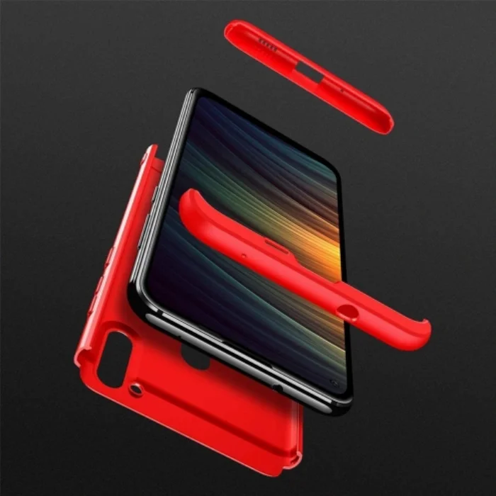 Samsung Galaxy A11 Kılıf 3 Parçalı 360 Tam Korumalı Rubber AYS Kapak - Kırmızı