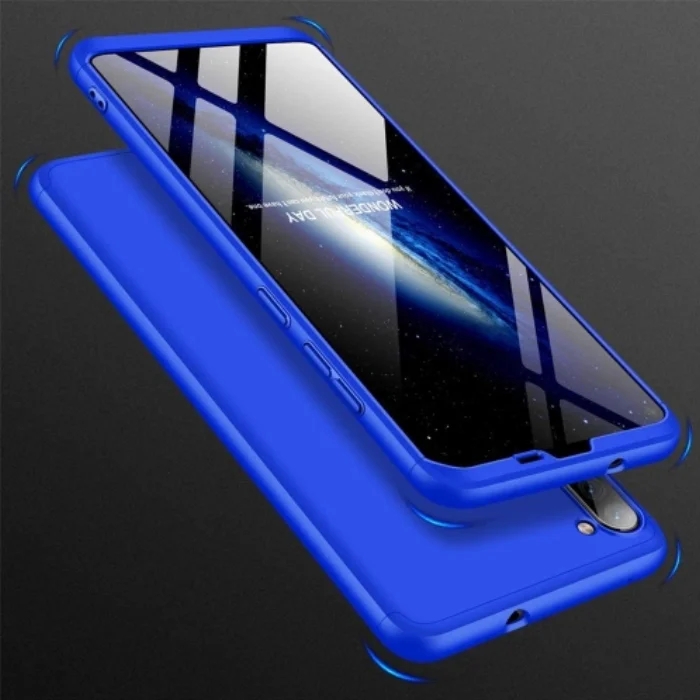 Samsung Galaxy A11 Kılıf 3 Parçalı 360 Tam Korumalı Rubber AYS Kapak - Mavi