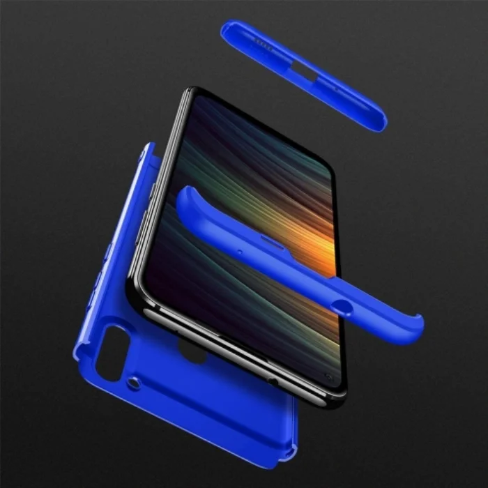 Samsung Galaxy A11 Kılıf 3 Parçalı 360 Tam Korumalı Rubber AYS Kapak - Mavi