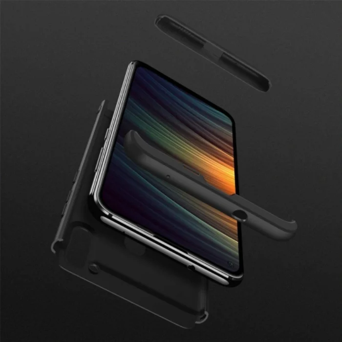 Samsung Galaxy A11 Kılıf 3 Parçalı 360 Tam Korumalı Rubber AYS Kapak - Siyah