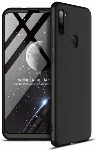 Samsung Galaxy A11 Kılıf 3 Parçalı 360 Tam Korumalı Rubber AYS Kapak - Siyah