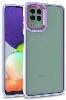 Samsung Galaxy A12 Kılıf Electro Silikon Renkli Flora Kapak - Lila