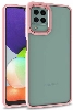 Samsung Galaxy A12 Kılıf Electro Silikon Renkli Flora Kapak - Rose Gold