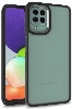 Samsung Galaxy A12 Kılıf Electro Silikon Renkli Flora Kapak - Siyah