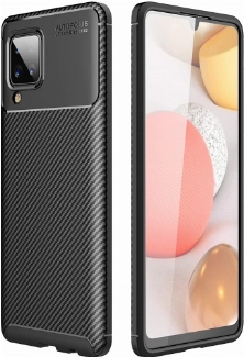 Samsung Galaxy A12 Kılıf Silikon Parmak İzi Bırakmayan Karbon Soft Negro Kapak - Siyah