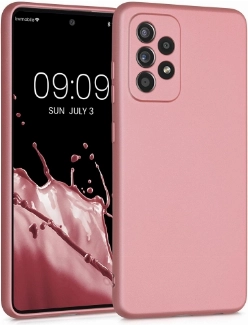 Samsung Galaxy A13 4G Kılıf İnce Soft Mat Renkli Esnek Silikon Kapak - Rose Gold