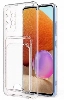 Samsung Galaxy A13 4G Kılıf Kartlıklı Şeffaf Esnek Silikon Kamera Korumalı