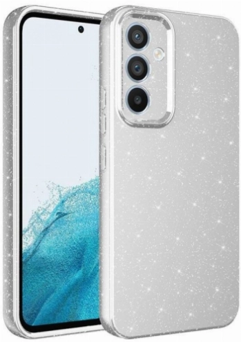 Samsung Galaxy A14 Kılıf Kamera Korumalı Simli Lüks Zore Koton Kapak - Gri