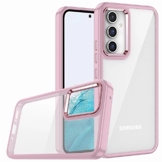 Samsung Galaxy A14 Kılıf Electro Silikon Renkli Flora Kapak - Rose Gold