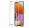 Samsung Galaxy A14 Kılıf Kartlıklı Şeffaf Esnek Silikon Kamera Korumalı