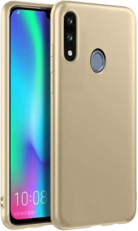 Samsung Galaxy A20e Kılıf İnce Soft Mat Renkli Esnek Silikon Kapak - Gold