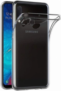 Samsung Galaxy A20e Kılıf Kamera Korumalı Esnek Silikon Kapak - Şeffaf