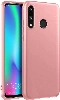 Samsung Galaxy A20s Kılıf İnce Soft Mat Renkli Esnek Silikon Kapak - Rose Gold